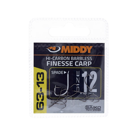 MIDDY 63-13 Finesse Carp Spade Hooks (10pc pkt)