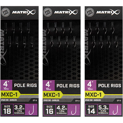 Matrix MXC 1 Barbless Pole Rigs 4"