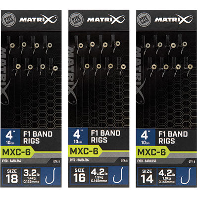 MATRIX MXC 6 BARBLESS 4" F1 BAND RIGS
