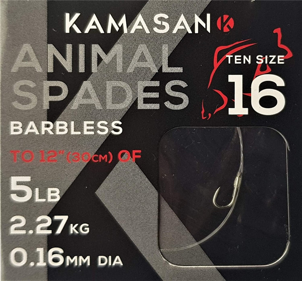 Kamasan Animal Barbless X Strong Hooks To Nylon – Advanced Angling Solutions