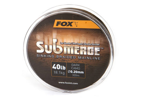 Fox Submerge dark camo sinking braid x  0.20mm 40lb/18.1kgs