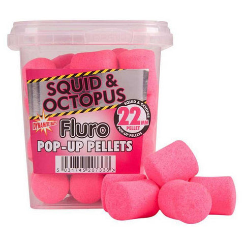 Dynamite Baits Pink Squid & Octopus 22mm Pop Up Fluro Pellets
