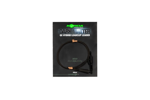 KORDA Dark Matter Leader QC Hybrid Clip Gravel 30lb 50cm