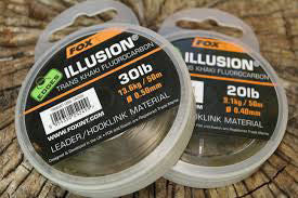 Fox EDGES Illusion flurocarbon leader x 50m trans khaki