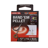 MIDDY Band 'Em Pellet Hooks-to-Nylon (12") (6pc pkt)