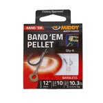 MIDDY Band 'Em Pellet Hooks-to-Nylon (12") (6pc pkt)