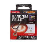 MIDDY Band 'Em Pellet Hooks-to-Nylon (12") (6pc pkt)