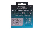 DRENNAN 1 METRE FLUOROCARBON FEEDER SUPER SPADE BARBED HOOKLENGTHS