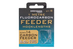 DRENNAN 1 METRE FLUOROCARBON FEEDER CARBON FEEDER BARBED HOOKLENGTHS