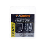 MIDDY 63-13 Finesse Carp Spade Hooks (10pc pkt)