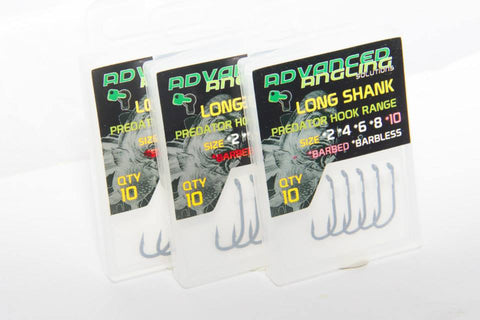Advanced Angling Solutions Long Shank Barbed Hooks