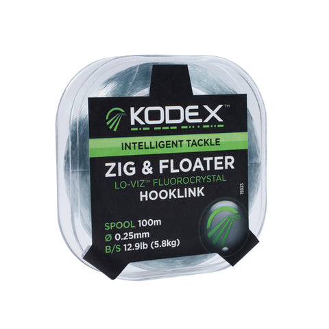 KODEX Zig & Floater Hooklink 0.25mm/12.9lb 100m spool
