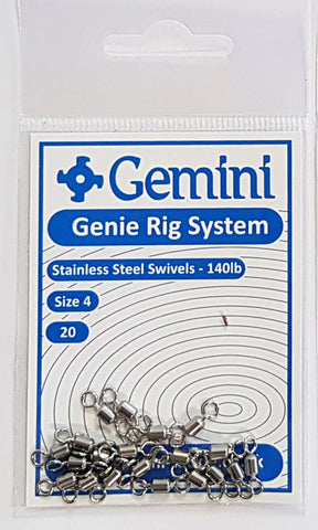 Gemini Genie 140lb Stainless Steel Swivels Size 4