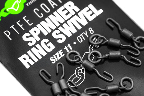 Korda PTFE Spinner Ring Swivels Size 11 (8pcs)
