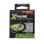 MIDDY Xtreme Carp X-Strong Hooks-to-Nylon (9pc pkt)