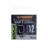 MIDDY KM-4 Carp X-Strong Spade Hooks (10pc pkt)