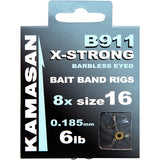 Kamasan B911 Barbless X Strong Bait Banded Rigs Hooks To Nylon