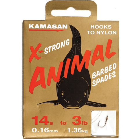 Kamasan Animal Barbed Light Hooks To Nylon