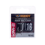 MIDDY KM-2 Hair-Rig Eyed Hooks (10pc pkt)