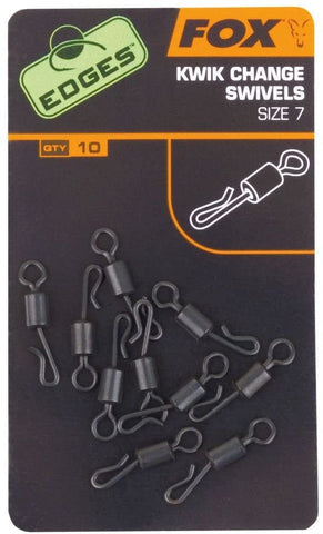 Fox Edges Kwik change hook swivels size 10 x 10 