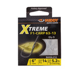 MIDDY Xtreme F1 Carp 63-13 Barbless Hooks-to-Nylon (9pc pkt)