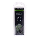 KODEX X-Strong Pike Treble Hooks: Barbed (10pc pkt)
