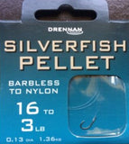 Drennan Silverfish Pellet Barbless Hooks To Nylon