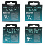 Drennan Wide Gape Carp Barbless Hooks To Nylon