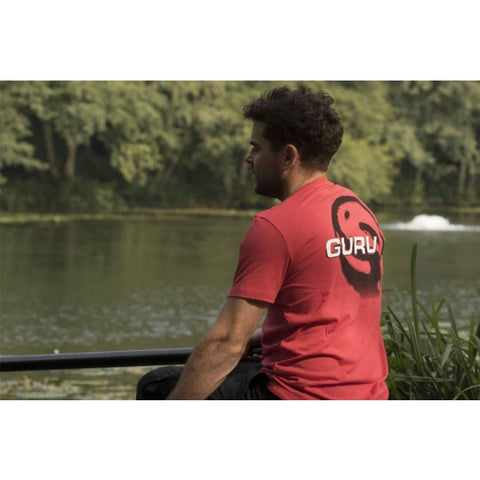 Guru Brush Logo Red T-Shirt Coarse Carp Match Fishing Tee