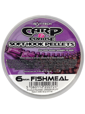 BAIT TECH Carp & coarse Soft Hook Pellets 6mm 