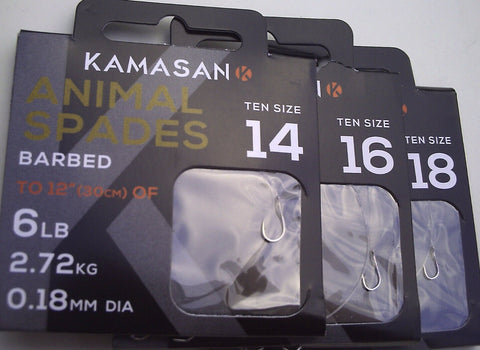 Kamasan Animal Barbed X Strong Hooks To Nylon