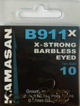 Kamasan B911 Eyed Barbless X Strong Hooks