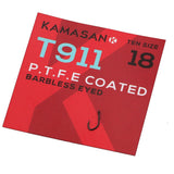 Kamasan T911 PTFE Coated Eyed Barbless Hooks
