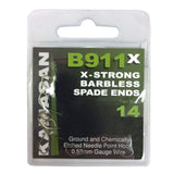 Kamasan B911 Spade End Barbless X Strong Hooks