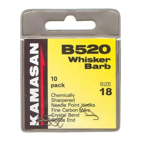 Kamasan B520 Spade End Whisker Barb Hooks