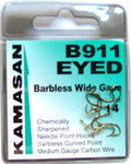 Kamasan B911 Eyed Barbless Wide Gape Hooks