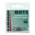 Kamasan B911 Spade End Barbless Wide Gape Swept Point Hooks