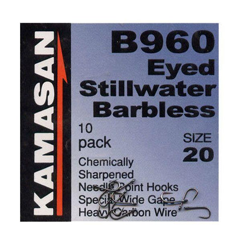 Kamasan B960 Eyed Stillwater Barbless Hooks
