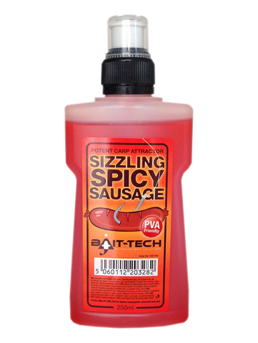 BAIT TECH Liquid Sizzling Spicy Sausage (250ml)