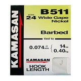 Kamasan B511 Barbed Hooks To Nylon