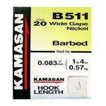 Kamasan B511 Barbed Hooks To Nylon