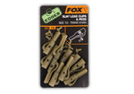 Fox Edges Size 10 Slik lead clip + pegs trans khaki