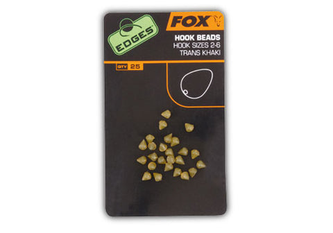 Fox Edges Hook bead x 25 trans khaki