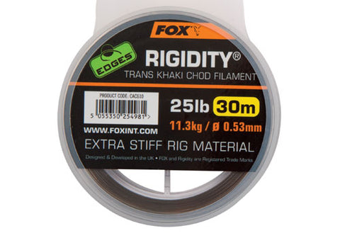 Fox Edges Rigidity Chod filament 30m trans khaki