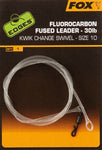 Fox Fluorocarbon fused leader - size 10 kwik change