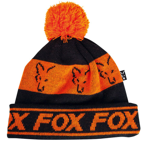 Fox black / orange lined bobble