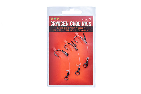 ESP Cryogen Chod Rigs Barbed With Metal Bait Screw