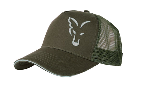 Fox green / silver trucker cap