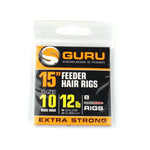 Guru method/feeder Hair Rigs with Speed Stops 4" & 15"