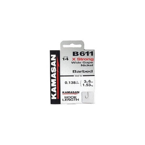 Kamasan B611 Barbed X Strong Hooks To Nylon